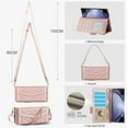 thumbnail image 3 of HCTian for Samsung Z Fold 5 Crossbody Lanyard Leather Wallet Card Phone Case Wrist Rope Flip Stand Cover, 3 of 7