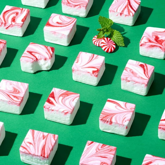 The Marshmallow Shop Handcrafted Peppermint Marshmallows, Gourmet Kosher Marshmallow Candy, 6-Pack