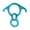 Blue, variant on Professional Rock Climbing Equipment Figures 8 Descender For Safe And Controlled Descent In Mountaineering