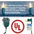 thumbnail image 4 of Cadena de luces LED JinBest 200 LED, blanco cálido, 20 m, cable verde, 4 of 8