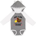thumbnail image 3 of Inktastic Just a Girl Who Loves Chickens Girls Long Sleeve Baby Bodysuit, 3 of 5