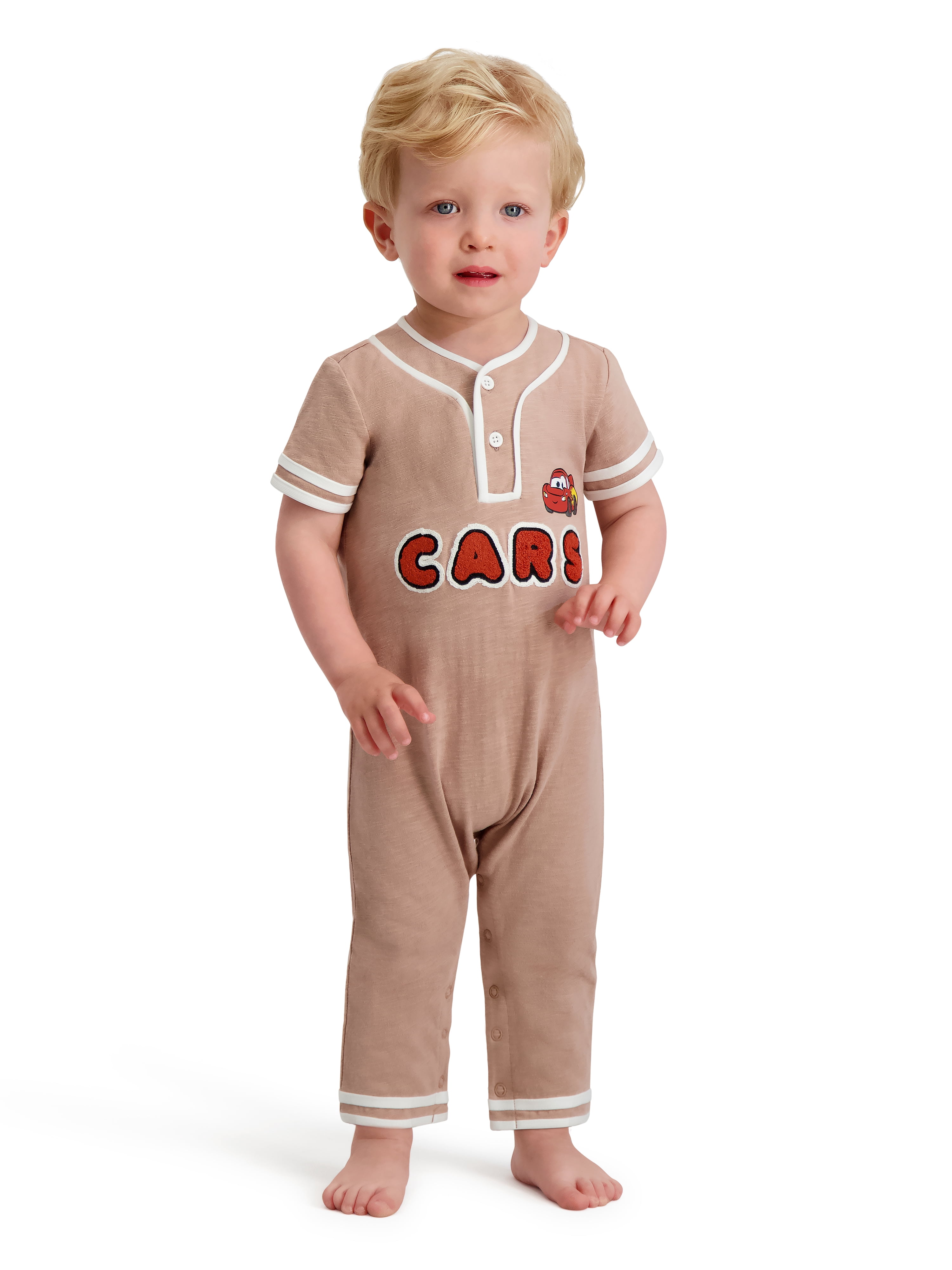 Cars Baby Boy Short Sleeve Romper, Sizes 0/3 Months-24 Months