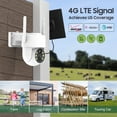 thumbnail image 1 of Cámara de Seguridad Celular 4G LTE Cámaras Inalámbricas para Exteriores Cámaras con Batería Solar 355°PTZ 2K/4MP Visión Nocturna en Color, Conversación Bidireccional, Foco, Almacenamiento en Nube/SD, 1 of 11