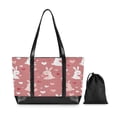 thumbnail image 7 of FORMRS Canvas Laptop Tote Bag for Women with 15.6" Computer Compartments Shoulder Handbag, Bunny Love Blooms, 7 of 7