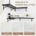 thumbnail image 3 of Kaboon 36 inch Long 10 inch Deep Floating Shelves for Wall Set of 2, Large Open Shelves Wall Mounted, Space Saving Home and Commercial Use, Black, 3 of 8