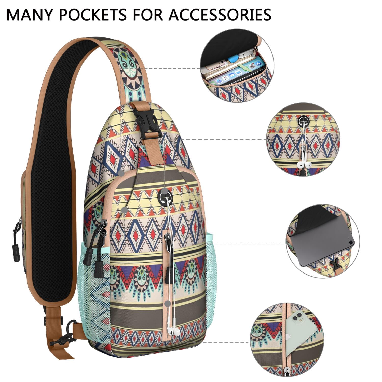Red Berry Sling Backpack with Sweet Strawberry and Flower Patterns – Durable Crossbody Bag Featuring Adjustable Strap, Breathable Back, Secure Zippers, Ideal for Summer and Outdoor Activities