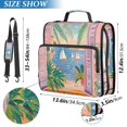 thumbnail image 2 of FORMRS Zipper Binder with Shoulder Strap 2-inch Ring 500 Sheet Capacity File Bag, Pink Seaside Boat, 2 of 5