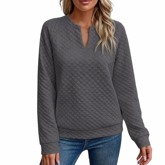 Women's Sweatshirts Plus Size Solid Long Sleeve Pullover Round Neck Casual Fashion Top