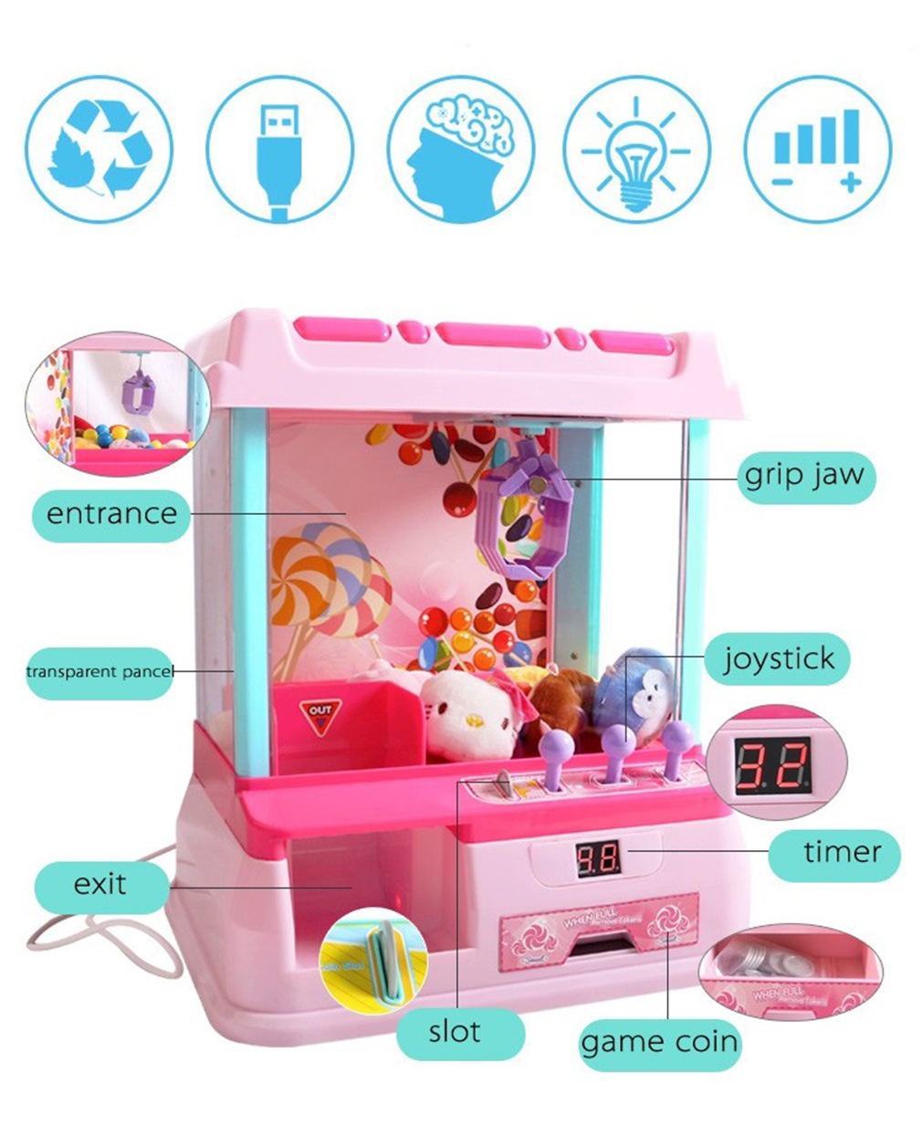 the claw toy grabber machine with led lights