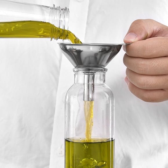 UPGRATOR 1Juego Embudo Multifuncional Con Cepillo Para Líquidos Y Utensilio De Cocina Plateado