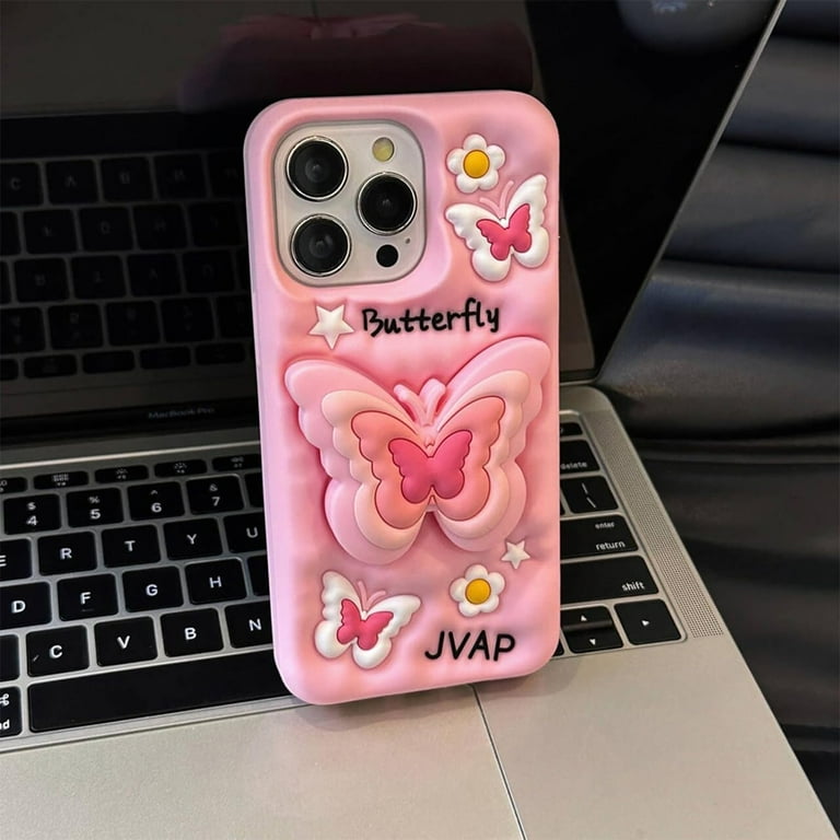 Pink Bunny Phone Case Compatible with iPhone 11, Cute 3D Korea
