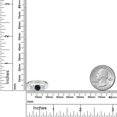 thumbnail image 6 of Gem Stone King 14K White Gold Black Sapphire & White Lab Grown Diamond 3-Stone Engagement Ring | 1.23 Cttw | Round 5MM and 4MM | Three Stone Wedding Anniversary Promise Ring for Women (Size 5), 6 of 6