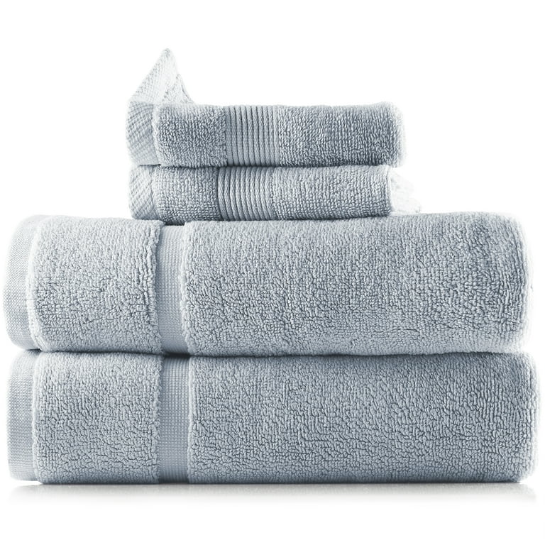 Clara Clark Bath Towels Set, 100% Cotton Luxury Softness 10 PC Set, Gray, Size: 2 Bath 2 Hand Towels 6 wahscloths