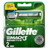 Mach3 Sensitive Gillette Razor Blade Refills, 2 Cartridges , Known as M3 Power