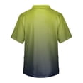 thumbnail image 4 of Domuza Mens Scrubs Top Gradient Tie-Dye Short Sleeve V Neck Nurse Uniform Loose Fit Comfy Soft Medical Scrub Tops with 3 Pockets Cyan S, 4 of 4