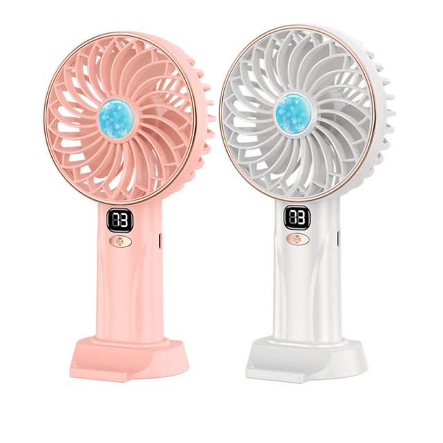 Ganfancp Ventilador Digital de Mano Pequeño Cargador Usb Plegable Mini Ventilador Portátil de Sobremesa Rebajas Flash Deals 1X Ventilador Portátil