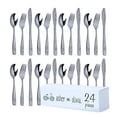 thumbnail image 6 of Stainless Steel Kids Silverware Set - 24-Piece Toddler Utensils with 8 Forks, 8 Spoons and 8 Kid-Friendly Knives - Flatware Metal Cutlery Set for Preschooler Baby Child Toddler Self Feed, 6 of 7