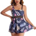 thumbnail image 4 of Trajes de baño de dos piezas Traje de baño de dos piezas de talle alto sin espalda Slim Fit para fiesta en la playa Hoja de color M, 4 of 8
