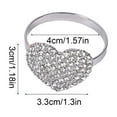 thumbnail image 3 of Valentine's Day Heart Napkin Ring for Table Setting, Decorative Napkin Holder Accessory for Holiday Dining, Home Kitchen Use and Everyday Tableware, 3 of 6
