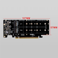 thumbnail image 1 of 4X PCIE 4.0 Double Disque PCIeX16 vers M.2 M-Key NVME SSD Carte d'Extension, Prend en Charge 4 NVME M.2 m Key 2280 SSD, 1 of 7