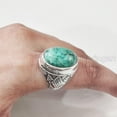 thumbnail image 5 of Nishapur Tibetan Turquoise Ring, Silver Jewelry, 925 Silver Ring, Fathers Day, Natural Turquoise, December Birthstone Ring, Heavy Mens Ring, Spiritual Healing Gemstone, Christmas, Signet Mens Ring, 5 of 8