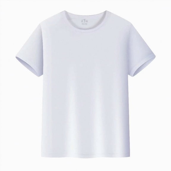 MYShe Boys Shirt Boys Shirts Short Sleeve Shirts for Boys Cotton T-Shirts Kids Toddler Tshirts Tees Clothes Summer Tops,White,12-14 Years