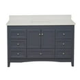 thumbnail image 6 of Abbey 60" Single Bathroom Vanity with Marine Gray Cabinet and Quartz Top, 6 of 6