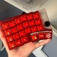 thumbnail image 3 of Jianzaofang, Cornix-Specific, Compatible with Cross-Core Low-Axis Keycaps, PBT Material, Free Matching, LAK Black Letter Keycaps / LCK Red Letter Keycaps / LCK Purple Letter Keycaps​, 3 of 4