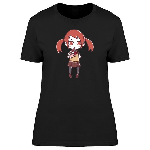 Student Girl Cartoon T-Shirt Women -Image by Shutterstock, Female XX-Large