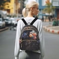thumbnail image 7 of FORMRS Mini Backpack Purse for Women Travel Daypack Casual Shoulder Bag, Black Watercolor Space, 7 of 7