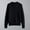 Black women's ribbed knit pullover a1, variant on Women's Fall Winter High Neck Long Sleeve Ribbed Knit Pullover Tops Casual Basic Sweater Blouses Cozy Warm Tee Shirts for Vacation, Blue M