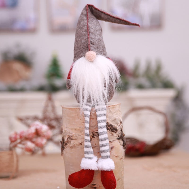 Details about   Christmas Santa Claus Tomte Doll Long Leg Gnome Plush Doll Handmade Decor Gift 