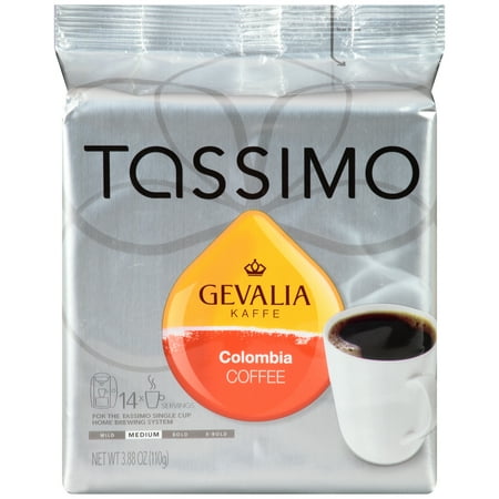 Tassimo Gevalia Colombia Medium Roast Coffee T-Discs for Tassimo Single Cup Home Brewing Systems, 14 ct Pack