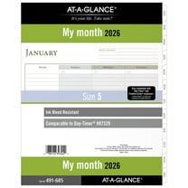 AT-A-GLANCE 2026 Monthly Planner Refill Loose-Leaf Folio Size 8 12 x 11 -