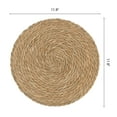 thumbnail image 5 of Farmhouse Placemats Set of 6 Straw Woven Placemats for Dining Table Decor Indoor Outdoor Kitchen Table Mat Brown 11.8inch, 5 of 5