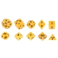 thumbnail image 3 of Juego de Dados acrílicos poliédricos Zulema 10 piezas D4-D30 amarillo, 3 of 8