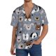 thumbnail image 1 of Fotbe Cute Dog Faces Camisa Estampada de Manga Corta para Hombre, Casual de Verano, Estilo Playero, Sin Arrugas-XX-Large, 1 of 5