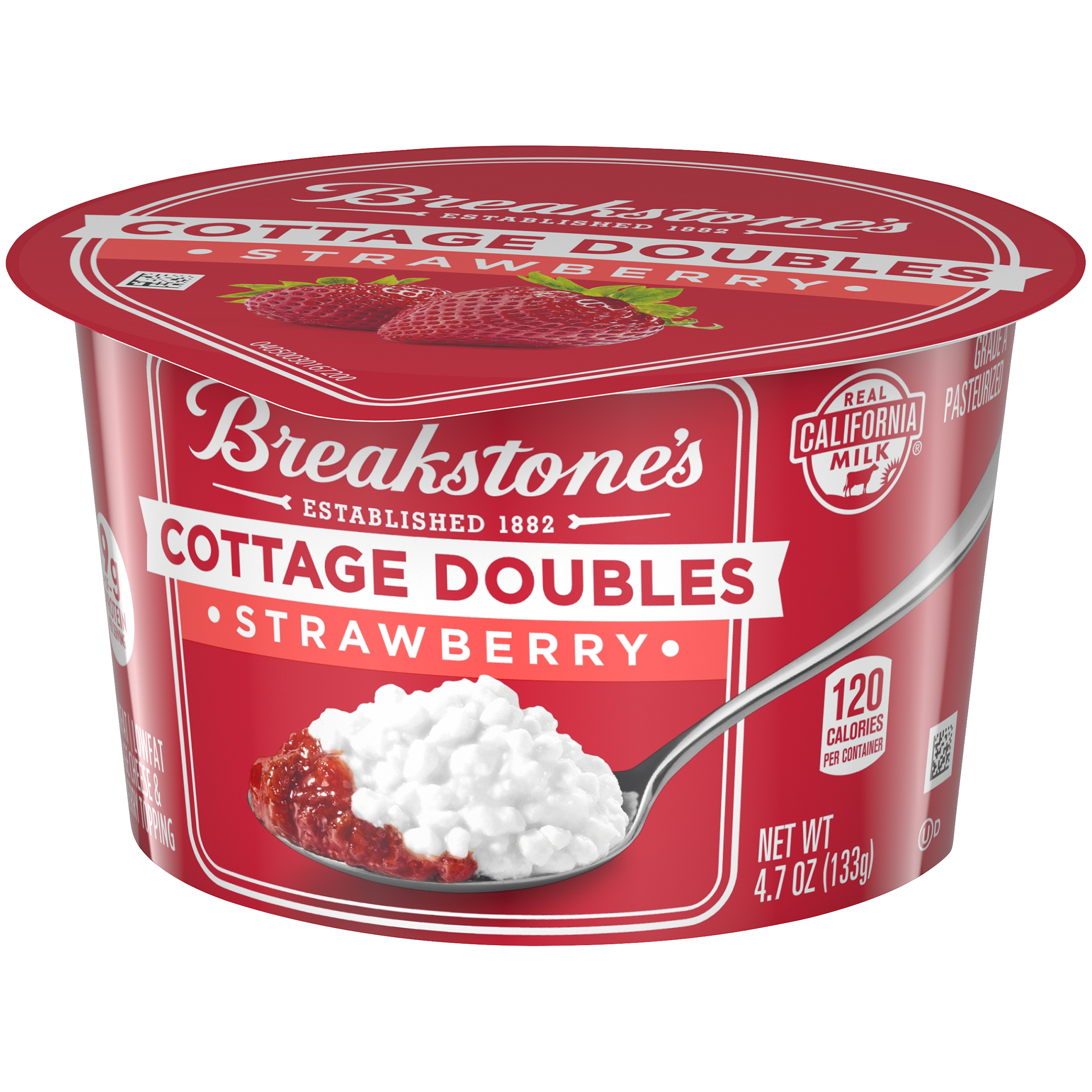 Breakstone S Cottage Doubles Strawberry Cottage Cheese 4 7 Oz Cup