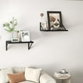 thumbnail image 7 of Black Deep Floating Shelves for Wall, 16W x 12D Wood Wall Shelves Set of 2, Wide Floating Bookshelf for Living Room, Kitchen, Office, Bedroom and Decor Storage, with Metal Bracket - Black, 7 of 7