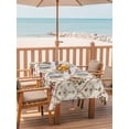 thumbnail image 2 of Outdoor Table Cloth with Umbrella Hole and Zipper, Vintage Pink Red Floral Waterproof Rectangle Tablecloth 54"x80", Farmhouse Flower Green Leaf Washable Table Cover for Outside Party Patio Picnic, 2 of 8