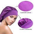 thumbnail image 3 of Yoyauz Double Layered Two Tone Satin Silk Hair Cap, Suitable For Sleeping Women, Reversible Women's Sleep Cap, Curly Braided Broadband Sleep Cap, 3 of 6