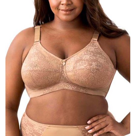 

Women s Elila 1303 Lace Wireless Soft-cup Bra (Mocha 42G)