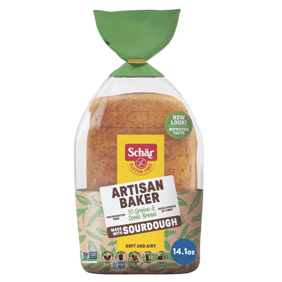Schar Artisan Baker 10 Grains & Seeds Gluten Free Bread, Fresh, 14.1 oz