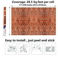 thumbnail image 7 of Arthome Red Peel and Stick Brick Wallpaper 17'' x 240'', 7 of 7