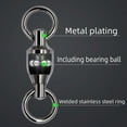 thumbnail image 4 of 100pcs Heavy Duty Ball Bearing Fishing Connector Rolling Swivel Stainless Steel, 4 of 9