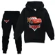 thumbnail image 3 of Ropa deportiva para niños de Pixar Cars Lightning McQueen, trajes para niñas, sudadera con capucha informal, pantalones negros, ropa de abrigo para niños, conjuntos para bebés, 3 of 5