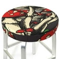 thumbnail image 3 of Naloa Red Mushrooms Round Bar Stool Cushion Cover 12-14 inch, Fits Kitchen, Office, Restaurant Chairs - 13 inch, 3 of 7