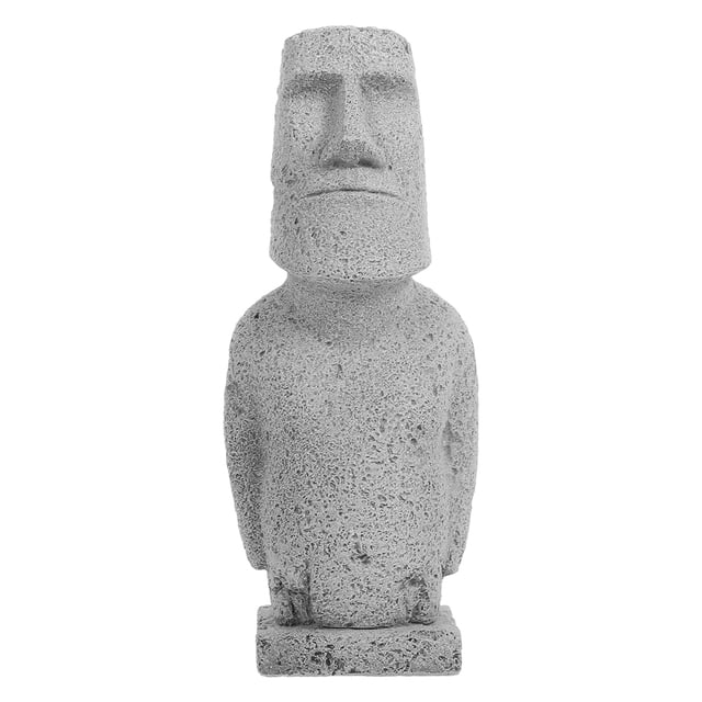 Estatua Moai en miniatura, decoración del hogar, acuario, paisajismo, artesanía en piedra, escultura Moai de isla, decoración de jardín, pequeña figura de piedra