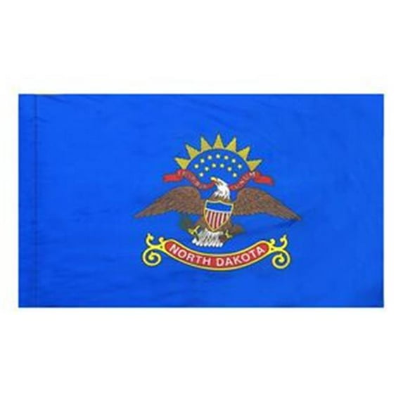 Annin Flagmakers 140075 4 ft. X 6 ft. Colonial Nyl-Glo Indoor North Dakota Flag
