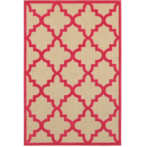 Oriental Weavers Cayman Area Rug 660P9 Sand Angled Arched 2' 3" x 7' 6" Rectangle